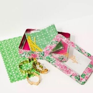 Lilly Pulitzer Cookie Kit & set of 3 Cookie Cutters. Total of 6  cookie cutters.